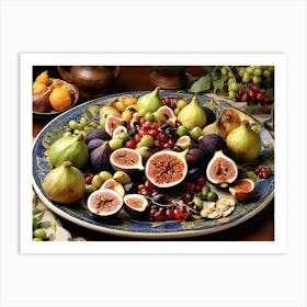 Figs And Grapes Art Print