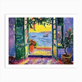 Open Window Collioure Matisse Style Landscape Art Print