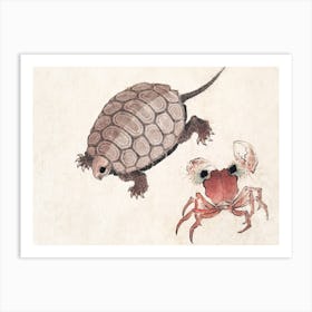 Turtle And Crab, From Album Of Sketches (1814), Katsushika Hokusai Art Print