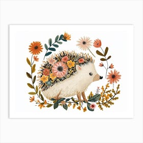 Little Floral Hedgehog 4 Art Print