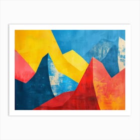 Abstract Mountainscape Art Print