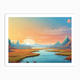 Landscape Painting 4 Art Print