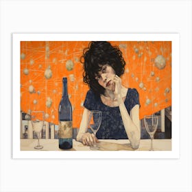 'The Woman At The Table' 1 Art Print