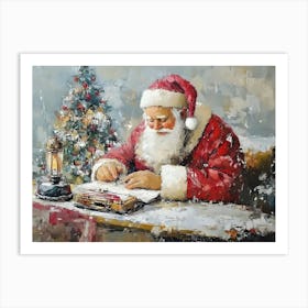 Santa Claus Writing 1 Art Print