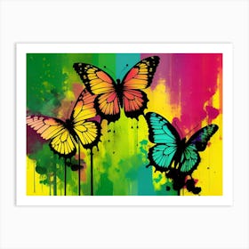 Colorful Butterflies 96 Art Print