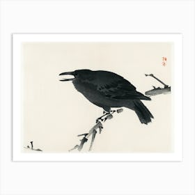 Crow, Kōno Bairei Art Print