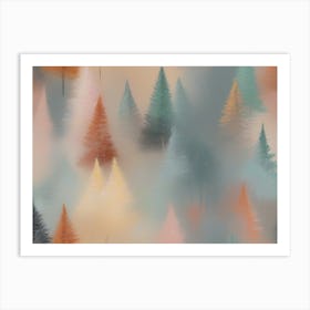 Abstract Christmas Tree 8 Art Print