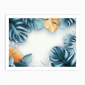 Tropical Leaves Background 4 Art Print