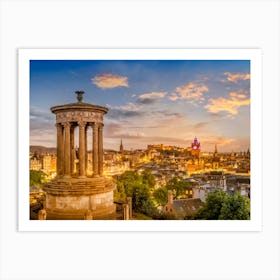 Magical Sunset Over Edinburgh Art Print