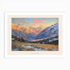 Western Sunset Landscapes Sierra Nevada 2 Poster Art Print