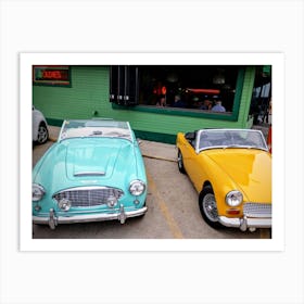 Two Vintage Sports Cars Art Print