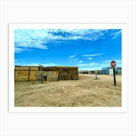 Stop Sign In Walvis Bay, Namibia (Africa Series) Art Print