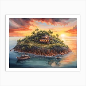 A house on an island Art Print