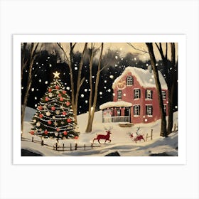 Christmas In The Snow Art Print