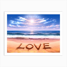 Love On The Beach 2 Art Print