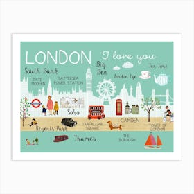 London Collage Art Print