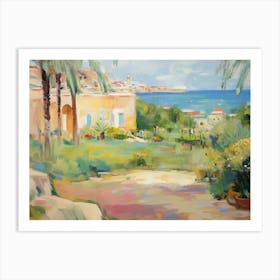 Mediterranean House By The Sea Art Print