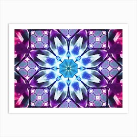 Abstraction Purple Mandala Pattern Art Print