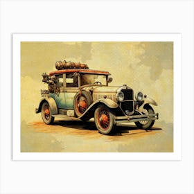 Vintage Car 3 Art Print