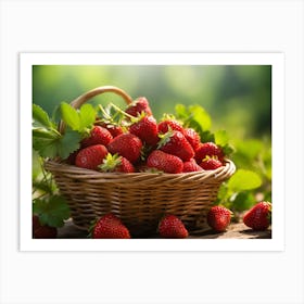 Basket Of Strawberries 12 Art Print