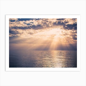 Beautiful Sunset Over The Sea Art Print