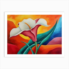 Contemporary Artwork Inspired By Georgia O Keeffe 4 Art Print