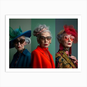 Fashion Femal Icons Of Ages, Illustrating The Timeless Nature Of Style Art Print