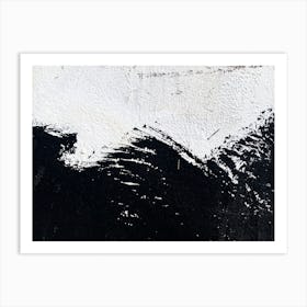 Abstract Black And White Painting 1 Art Print