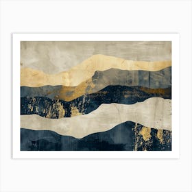 Abstract Mountains Canvas Print Art Print