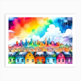 Rainbow City Art Print