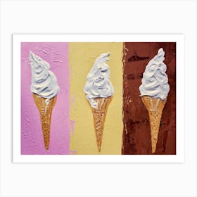 Ice Creams On Neapolitan Art Print