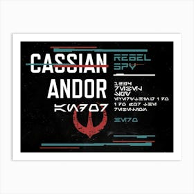 Rebel Spy Cassian Andor Art Print