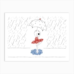 Rain Dancer Umbrella Lifestyle Art Print