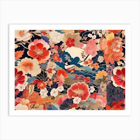 Asian Floral Print Art Print