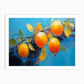 Oranges On A Branch Art Print