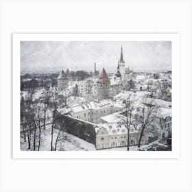 A Winters Day In Tallinn  Art Print