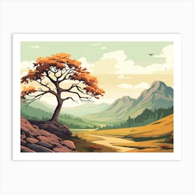 Landscape With Tree 4 Art Print