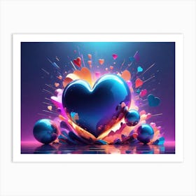 Colorful Heart Creative 20 Art Print