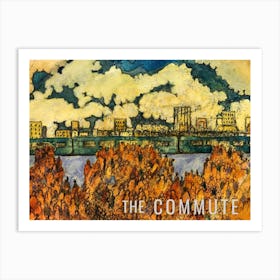 The Commute Into The Scrum Art Print