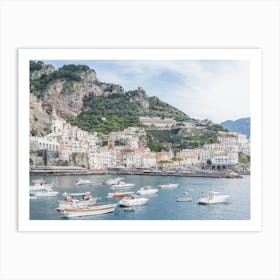Boats At The Amalfi Coast Art Print
