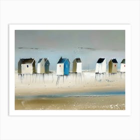 Beach Huts 4 Art Print