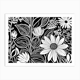 Lion cut inspired Black and white Garden plants & flowers art, Gardening art, Garden 209 Art Print