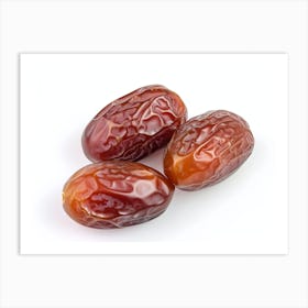 Three Dates On A White Background Art Print