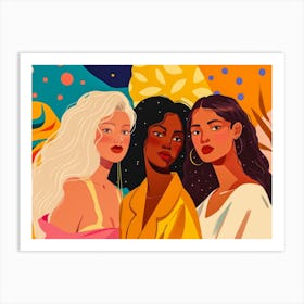 Three Women Art Print