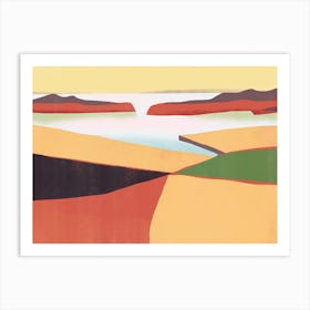 Landscape By Sunset Art Print