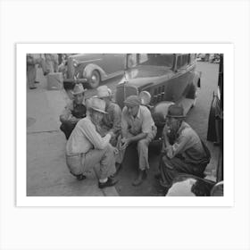 Untitled Photo, Possibly Related To Group Of Men Talking In Street Of Muskogee, Oklahoma By Russell Lee Art Print