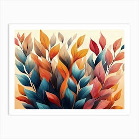 Colorful Leaves 2 Art Print