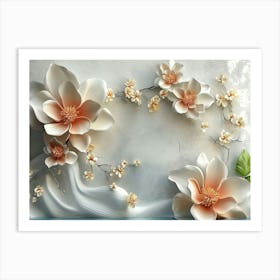 3d Artwork Flowers 3 Art Print