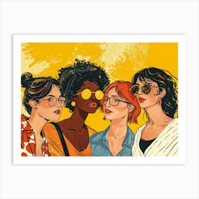 Women In Glasses 1 Art Print