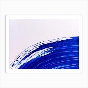 Blue Wave Painting Art Print